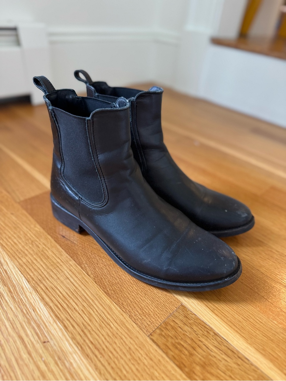 Thursday Boot Company “The Duchess” Black Leather Chelsea Ankle Boots